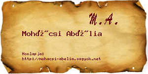 Mohácsi Abélia névjegykártya